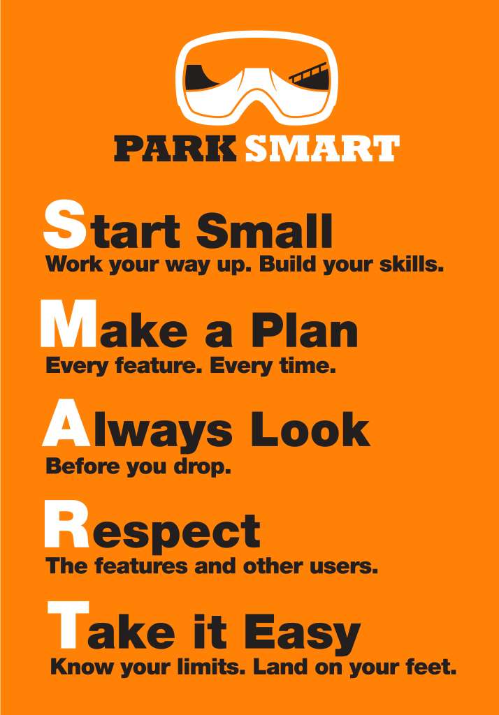 Park Smart terrain park safety sign